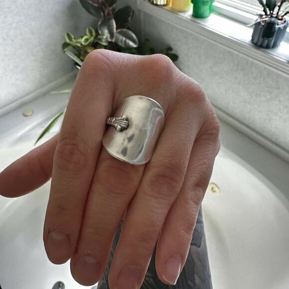 Spoon Ring size 9 Sterling silver - Beautiful * - Picture 10 of 10